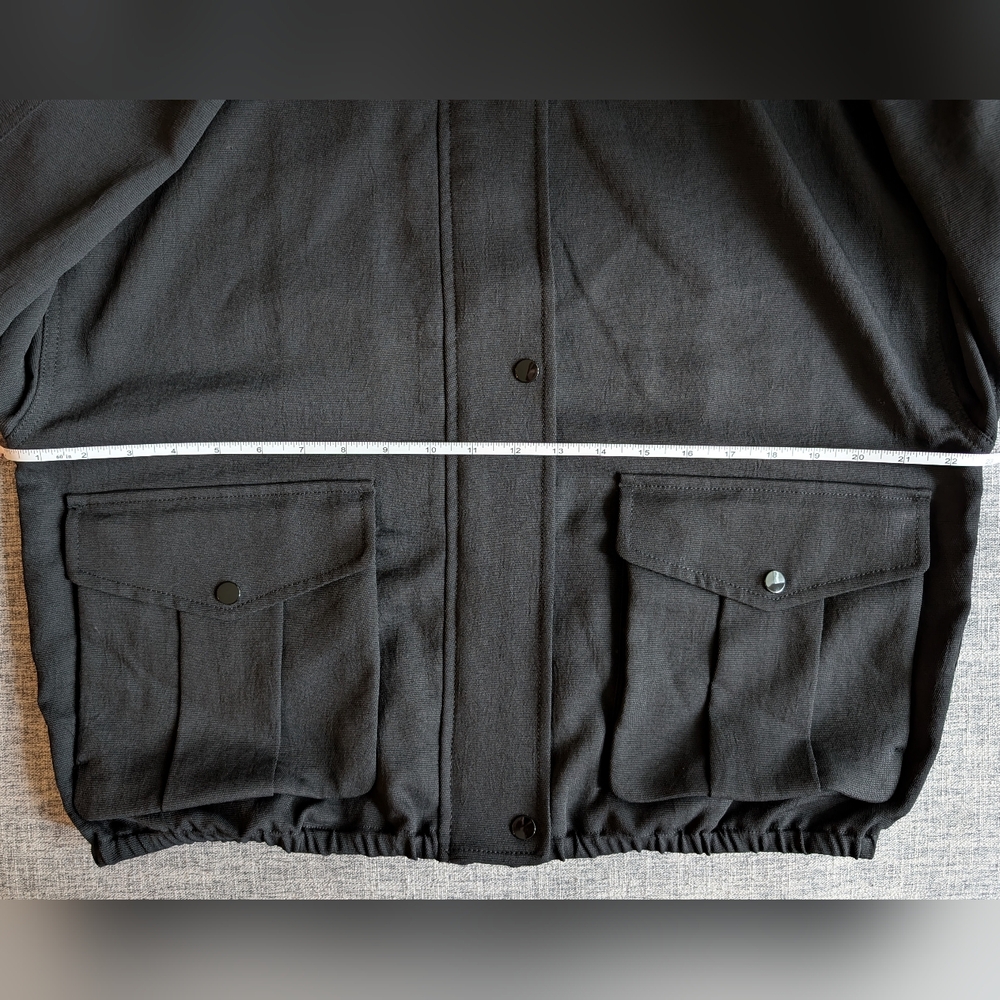 Aritzia Wilfred Kamille Bomber Jacket - Black, Size M - Picture 10 of 12